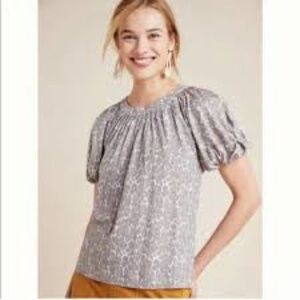Anthropologie Maeve leopard print top